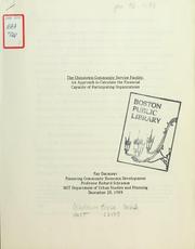 Front cover of The chinatown community service facility: an approach to calculate the financial capacity of participating organizations by Massachusetts Institute of Technology. Dept. of Urban Studies and Planning.