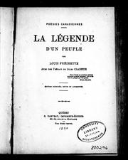 Cover of La légende d'un peuple by Louis Honoré Fréchette