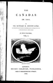 Cover of The Canadas in 1841 by Richard Henry Bonnycastle
