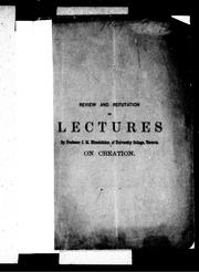 Cover of Review and refutation of lectures by Professor J.M. Hirschfelder, of University College, Toronto, on creation by John G. Marshall