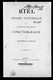 Cover of Riel by Charles Bayer