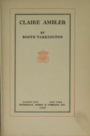 Front cover of Claire Ambler by Booth Tarkington