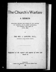 Cover of The Church's warfare by J. Langtry