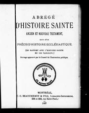 Front cover of Abrégé d'histoire sainte ancien et nouveau testament by Unknown