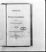 Front cover of Noticias de la Nueva California by Francisco Palóu