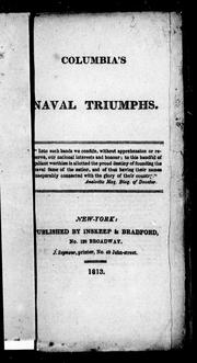 Cover of Columbia's naval triumphs by Allen, Benjamin