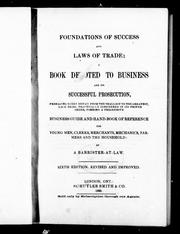 Front cover of Foundations of success and laws of trade by Barrister-at-law