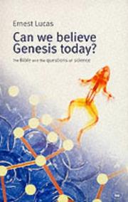 Front cover of Can We Believe Genesis Today by Ernest Lucas