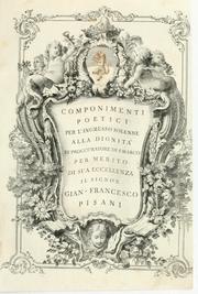 Front cover of Componimenti poetici per l'ingresso solenne alla dignità di procuratore di S. Marco per merito di Sua Eccellenza il signor Gian-Francesco Pisani by Unknown