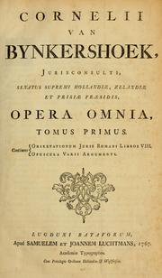 Cover of Cornelii van Bynkershoek by Cornelis van Bijnkershoek