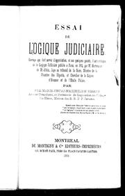 Cover of Essai de logique judiciaire by Maximilien Bibaud