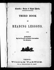 Front cover of Third book of reading lessons by Unknown