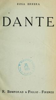 Cover of Dante by Rosa Errera