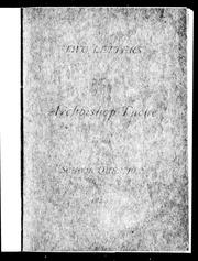 Front cover of Two letters of Archbishop Taché on the school question by Alexandre A. Taché