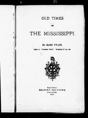 Front cover of Old Times on the Mississippi by Mark Twain
