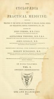Front cover of The cyclopaedia of practical medicine by Sir John Forbes, M.D., F.R.S.