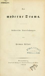 Cover of Das moderne Drama by Hermann Hettner