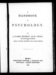 Front cover of A handbook of psychology by J. Clark Murray