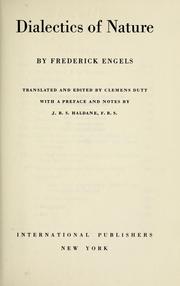 Front cover of Dialektik der Natur by Friedrich Engels