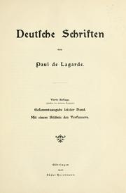 Cover of Deutsche Schriften by Paul de Lagarde
