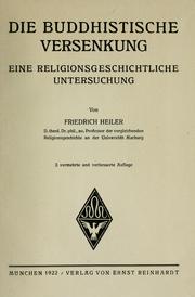 Front cover of Die Buddhistische Versenkung by Friedrich Heiler