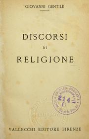 Cover of Discorsi di religione by Giovanni Gentile
