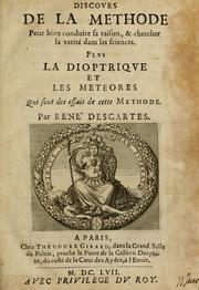 Front cover of Discours de la methode by René Descartes