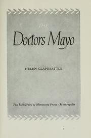 Front cover of The Doctors Mayo by Helen Clapesattle