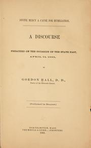 Front cover of Divine mercy a cause for humiliation by Hall, Gordon