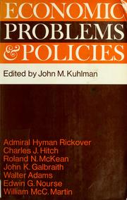 Front cover of Economic problems and policies by John M. Kuhlman