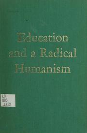 Cover of Education and a radical humanism by Max Lerner