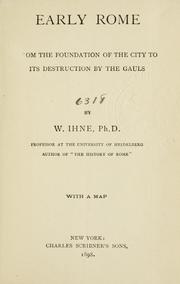 Cover of Early Rome by Wilhelm Ihne