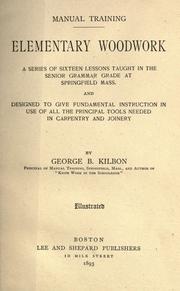 Cover of Elementary woodwork by George B. Kilbon