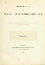 Cover of Douze tables pour le calcul des réductions stellaires by François Jacques Philippe Folie