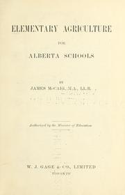 Front cover of Elementary agriculture for Alberta schools by James McCaig ... by James McCaig