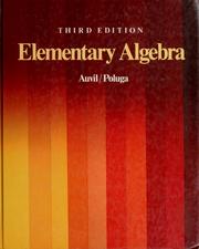 Cover of Elementary algebra by Daniel L. Auvil