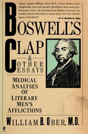 Front cover of Boswell's Clap and Other Essays by William B. Ober