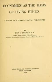 Front cover of Economies as the basis of living ethics by John Gormley Murdoch