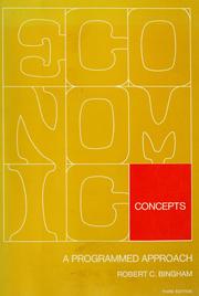 Cover of Economic concepts by Robert C. Bingham