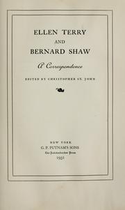 Front cover of Ellen Terry and Bernard Shaw by Terry, Ellen Dame
