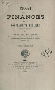 Front cover of Essai sur les finances et la comptabilité publique chez les Romains by Gustave Humbert