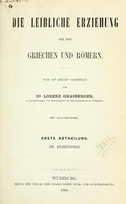 Cover of Erziehung und Unterricht in klassischen Alterthum by Lorenz Grasberger