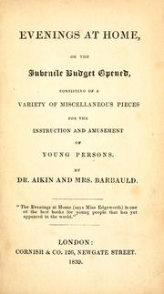 Cover of Evenings at home, or, The juvenile budget opened by John Aikin