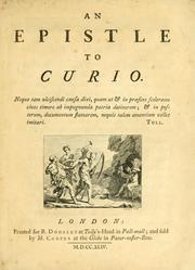 Cover of An epistle to Curio by Mark Akenside