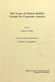 Front cover of The essays of Warren Buffett by Warren Buffett