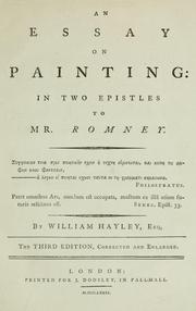 Front cover of An essay on painting, in two epistles to Mr. Romney by Hayley, William