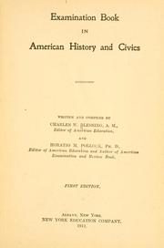 Cover of Examination book in American history and civics by Charles Winne Blessing