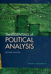Front cover of The essentials of political analysis by Philip H. Pollock
