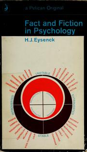 Front cover of Fact and fiction in psychology by Hans Jurgen Eysenck