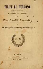 Cover of Felipe el Hermoso by Eusebio Asquerino